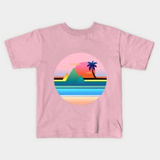 Beach At Sunset Kids T-Shirt